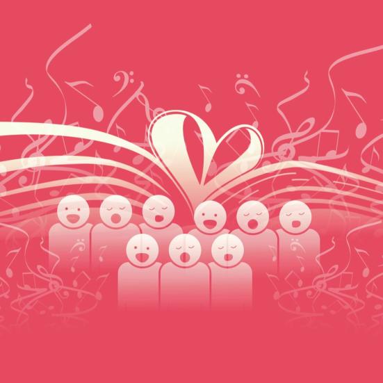 Illustration af fællessang