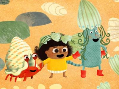 Stilbillede fra "Lille Tut og eremitkrebsen"