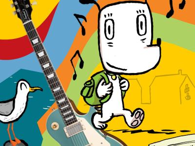 illustration med hunden Ib